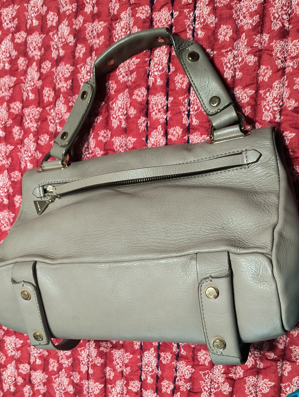Golden Lane Soave Duo Bag Leather Satchel, European Leather, Made In Italy